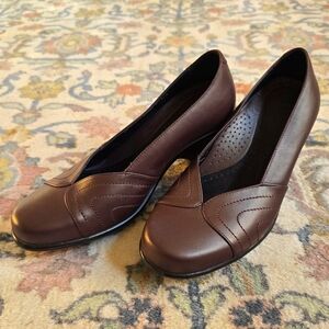 Dansko Red Wine Leather Slip-on Pumps Women's EU 38